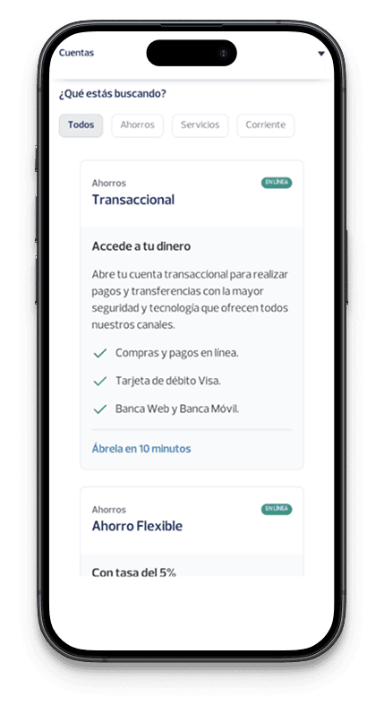 Phone mockup showing the redesigned banking website.